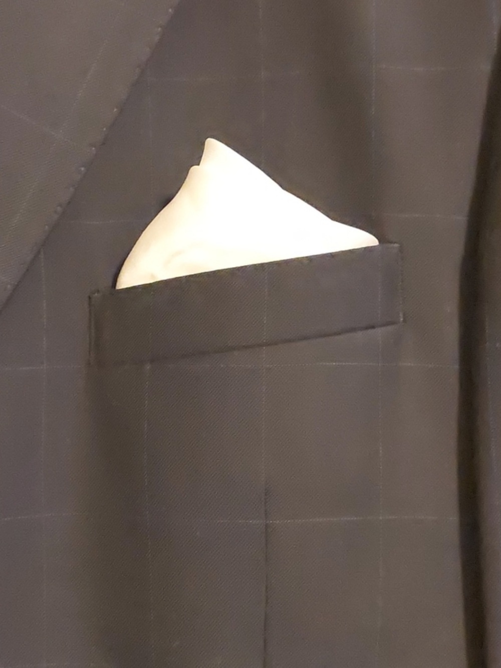 NWT NORDSTROM Men's White Silk Pocket Square Handkerchief